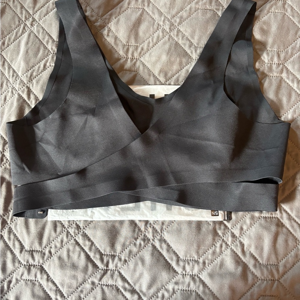 SHEIN Gray Satin Bra